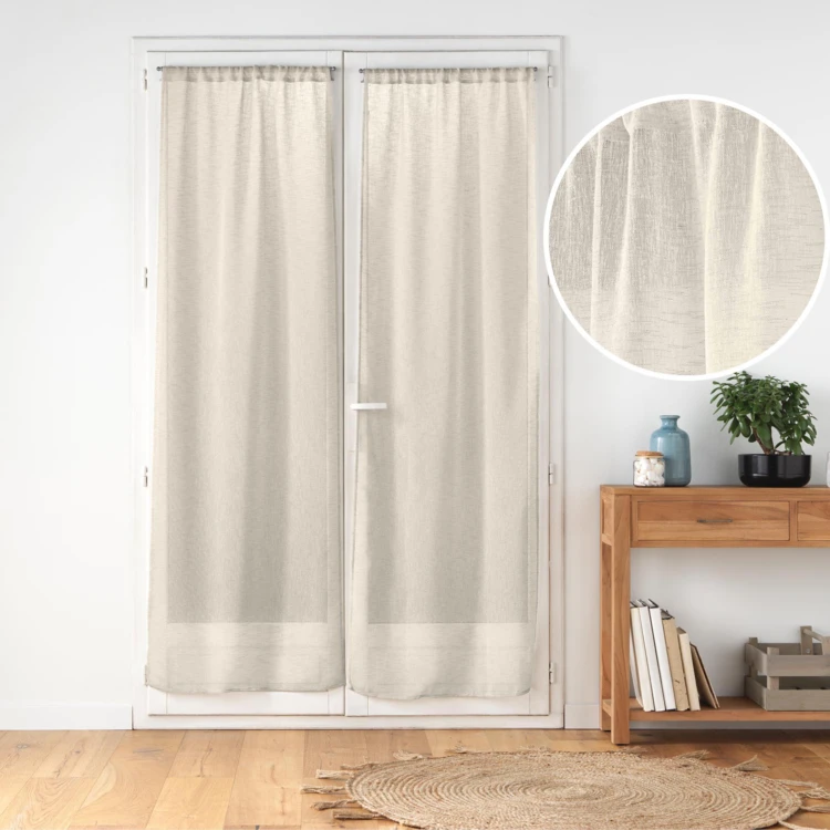 Ösenschal aus gewebtem Voile für Fenstertür