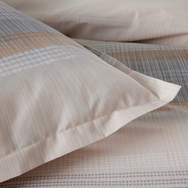 Drap plat percale de coton dégradé rayé