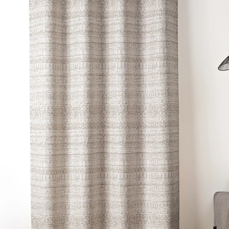 Rideau jacquard texturé inspiration minérale à oeillets