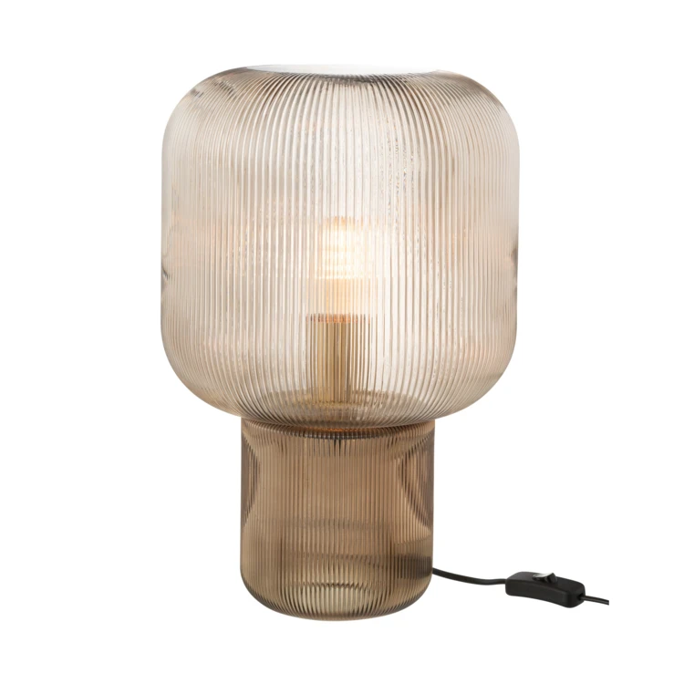 Lampe à poser en verre strié design