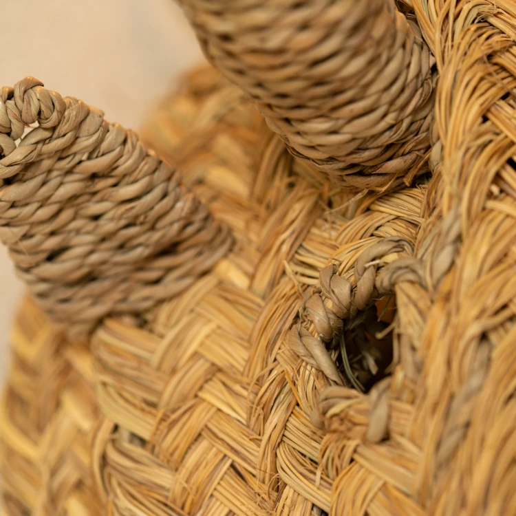 Decoração de parede com cabeça de boi de palha XL