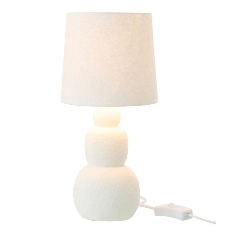 Tischlampe aus abgerundeter Töpferware