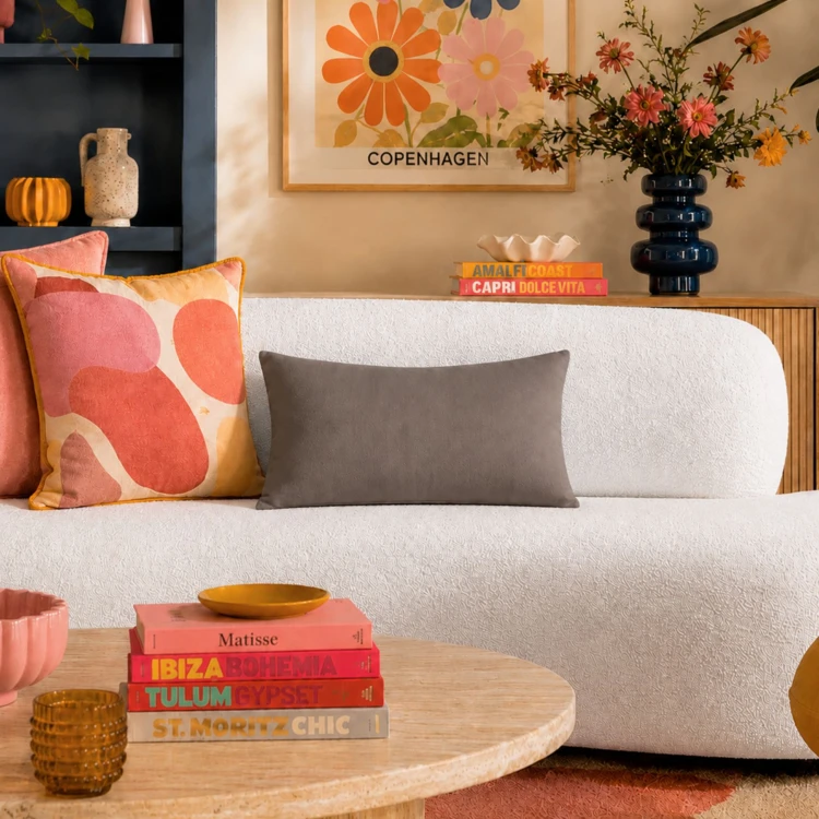 Coussin non déhoussable en coton uni
