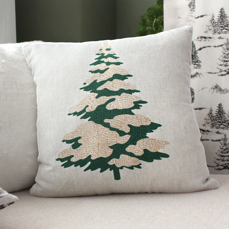 Coussin décoratif motif sapin