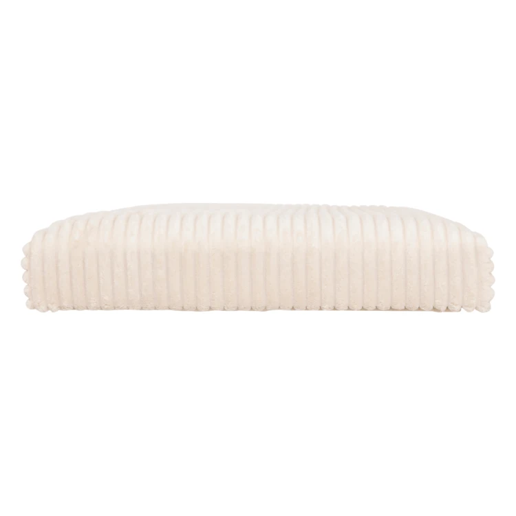Pouf pliable double effet velours côtelé avec rangement intégré