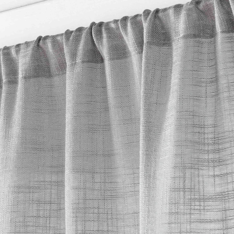 Par de visillos Haltona efecto lino blanco