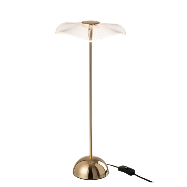 Lampe de table LED en métal effet fleur