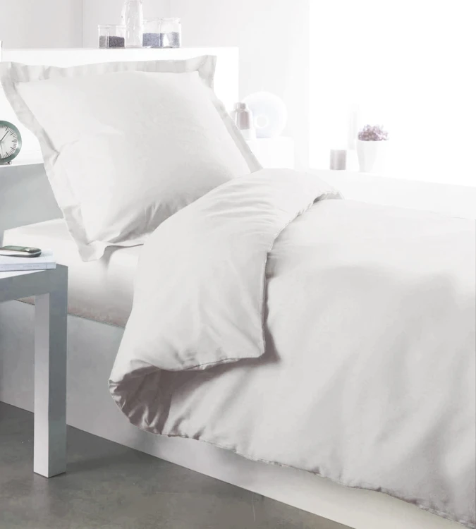 Housse de couette en coton blanc