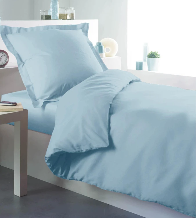Housse de couette percale 140 x 200 cm unie