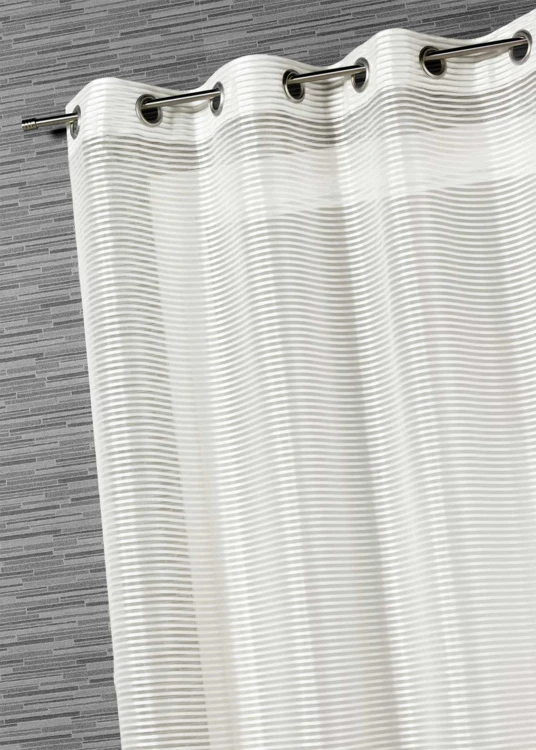 Voile de organza com riscas horizontais